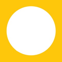 white circle shape on yellow frame