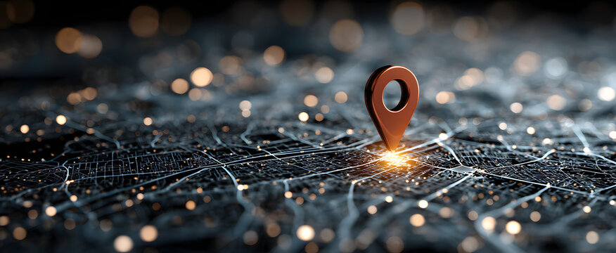 The Dynamic Location Pin Highlighting a Modern Map Interface in a Digital World.