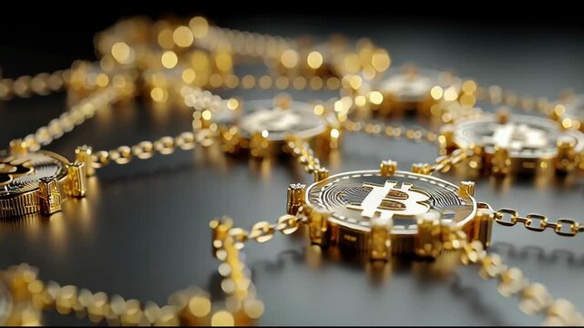 Crypto audited philanthropic economy visualizer icon concept showcasing innovative approaches to charitable contributions. Connected Bitcoins &ndash; Animated Video Version