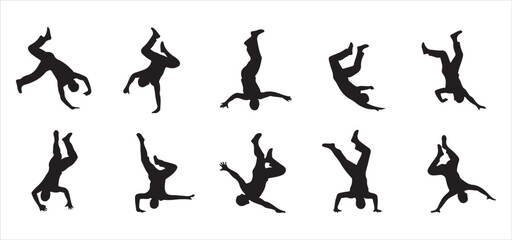 Gymnastic Silhouettes Capturing Dynamic Movement, Strength, and Athletic Grace.