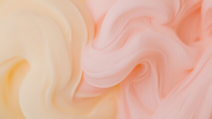 Obraz premium Abstract Peach and Cream Swirls: Soft, Elegant, Luxurious Texture Background
