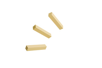 wooden sticks isolated on white background