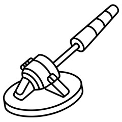 Power Trowel Minimalist Line Illustration