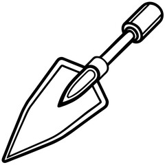 Power Trowel Minimalist Line Illustration