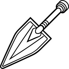 Power Trowel Minimalist Line Illustration