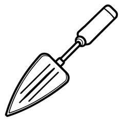 Power Trowel Minimalist Line Illustration