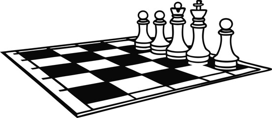 Strategy Chessboard Silhouette Icon for Business Planning