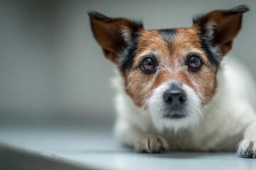 Candid Dog Portrait Animal Shelter Photography Indoor Setting Close-Up Emotional Connection