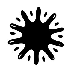 Black ink splatter vector illustration for graphic design and creative projects with editable layers and details silhouette
