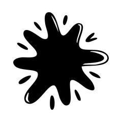 Black ink splatter vector illustration for graphic design and creative projects vector graphic element art silhouette