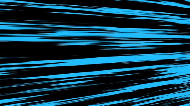 Anime comic book action speed lines animation effects. Blue anime speed line background animation on black.