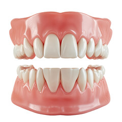 Obraz premium 3D model of a human mouth with teeth and gums