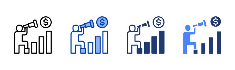 Forecast icon set multiple style collection