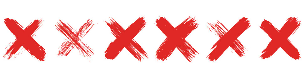 Obraz premium Red 3D heart icon with a cross mark on a white background, a wrong symbol for design and illustration