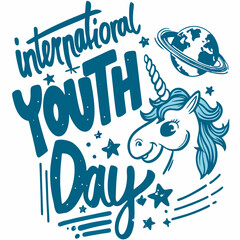 international unic design youth day  vector art