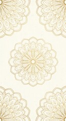 Elegant gold mandala pattern background design with intricate floral ornamentation and radial
