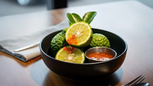 Kaffir Lime with Chili Sauce