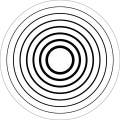 Circle with halftone line elements, sound wave