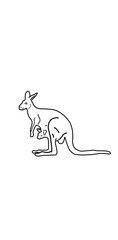 kangaroo silhouette vector