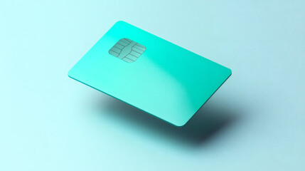 Green Envelope with a Small Chip on a Minimalist Background