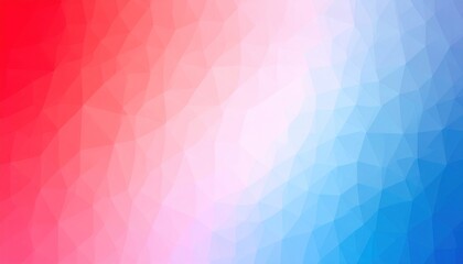 Naklejka premium Polygonal gradient background with a blend of red, white and blue tones