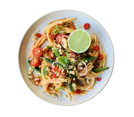 vegan green papaya salad