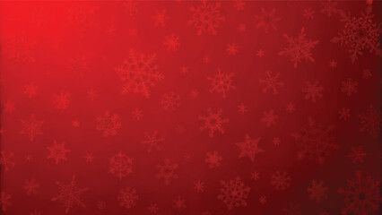 A seamless red Christmas background pattern with vintage gold snowflake and star decorations, perfect for winter holiday designs