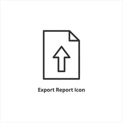Vector art of document with an upload arrow indicating export