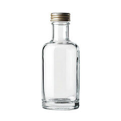 Clear glass bottle with metal cap (16)