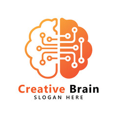 Creative braina nd big data icon concept