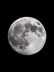 Obraz premium Stargazing event full moon observation night sky photo astronomy low angle lunar beauty