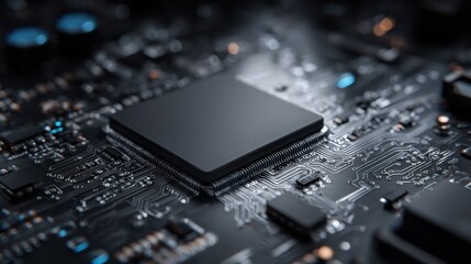 Exploring circuit board technology in modern electronics close-up view digital environment innovation