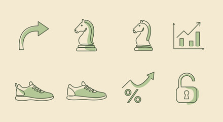 Elegant Minimalist Line Icons &ndash; Abstract Continuous Style