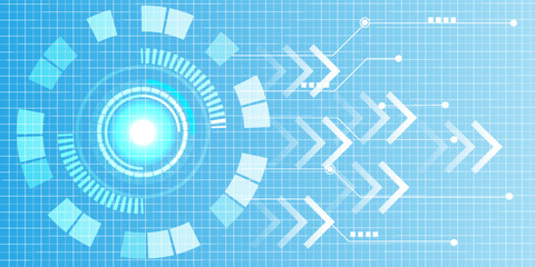 Abstract Digital background.Business growth transformation to digital and Successful financial technology.