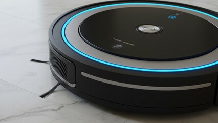Fototapeta premium Robot vacuum cleaner with circular design