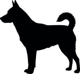 Norwegian elkhound silhouette