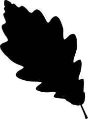 Black oak leaf silhouette