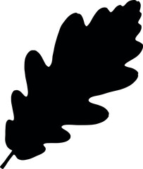 Black oak leaf silhouette
