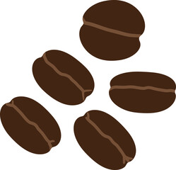 Fresh roasted coffee beans isolated