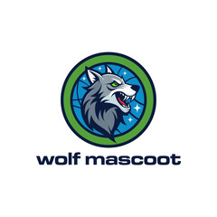 Wolf Head Esport Mascot Logo