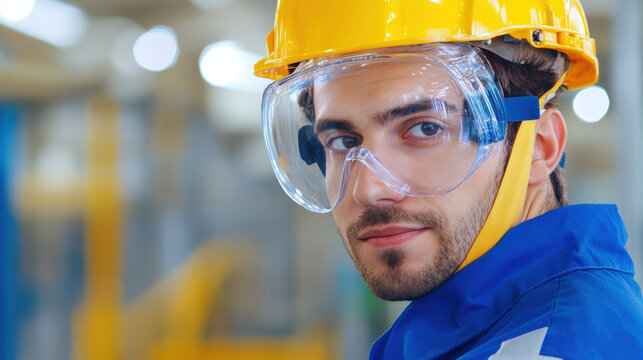 Factory worker, Factory worker inspecting metal parts in a close-up shot, showcasing industrial craftsmanship in 4K resolution. - Powered by Adobe