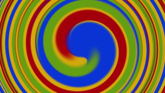 Abstrakte Wirbel-Animation, Regenbogenfarben, Nahaufnahme
