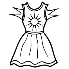 Breezy Summer Dress Vector