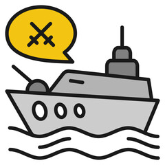 Obraz premium Naval Strike Icon