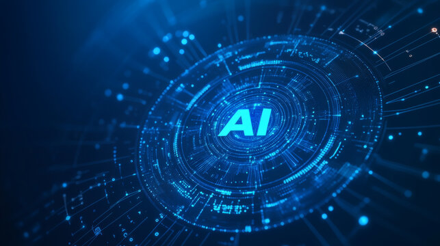 Advanced Artificial Intelligence Hologram with Digital Interface Elements