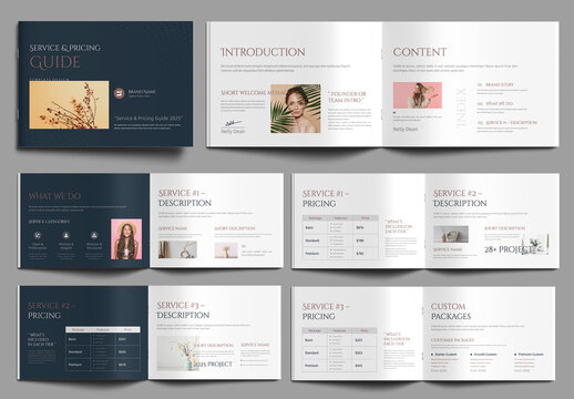 Modern Services and Pricing Guide Book Template