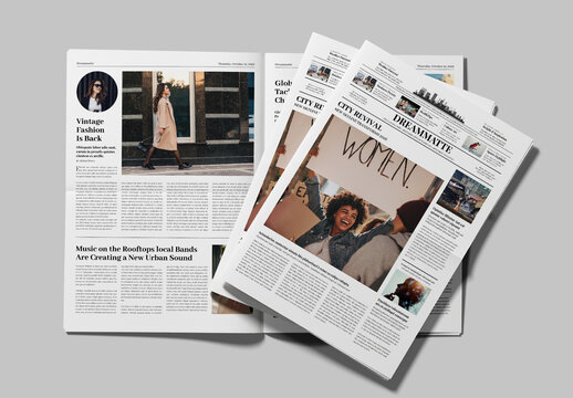 Newspaper Template Design Layout