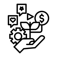 Profit and content icon