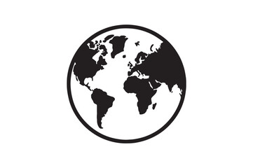 Fototapeta premium Globe with Commonwealth nations silhouette vector art illustration on white background