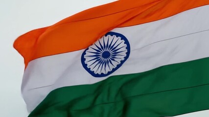 Independence Day celebration with vibrant Indian national flag waving proudly, suitable for patriotic designs, events, promotion, and educational materials.